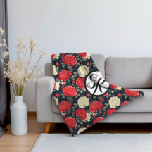 Miniature Roses & Monogram