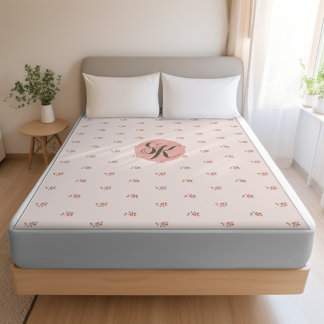 Miniature Roses & Monogram Sherpa Blanket