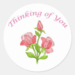 Miniature Roses Thinking of You sticker