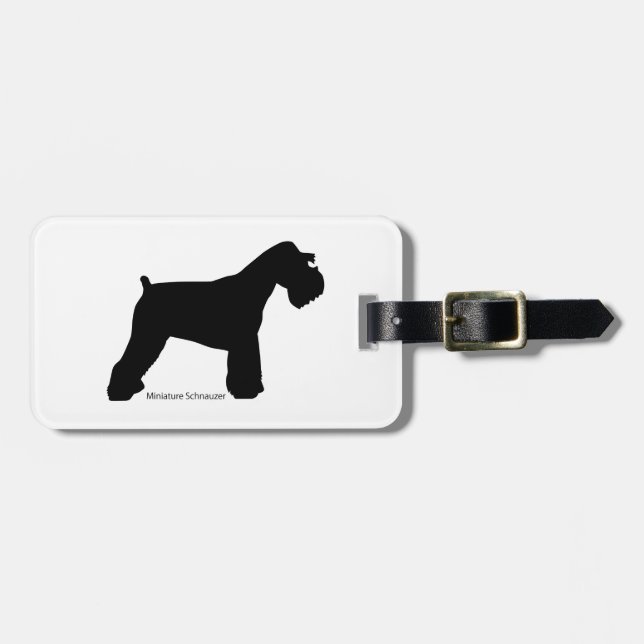 Miniature Schnauza Luggage Tag miniature schnauzer (Front Horizontal)