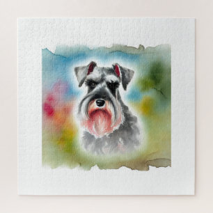 Miniature Schnauzer 071024AREF120 - Watercolor Jigsaw Puzzle