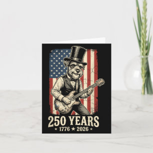 Miniature Schnauzer Aamerican Usa Flag 250 Years Card