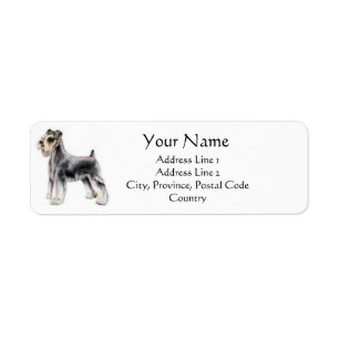 Miniature Schnauzer Address Labels