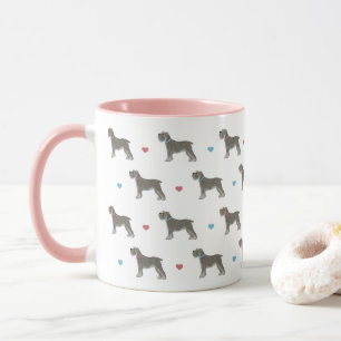 Miniature Schnauzer and Hearts Mug
