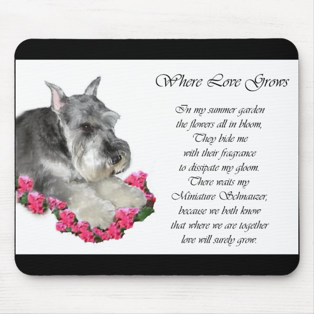 Miniature Schnauzer Art Gifts Mouse Mat (Front)