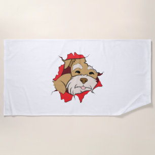 Miniature Schnauzer Beach Towel
