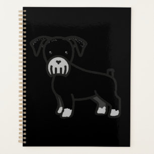 Miniature Schnauzer Black and Silver Cartoon Planner