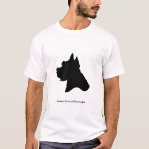 Miniature Schnauzer - black Silhouette T-Shirt