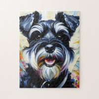 Miniature Schnauzer - Black | Silver Acrylic Print