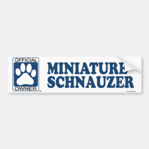 Miniature Schnauzer Blue Bumper Sticker