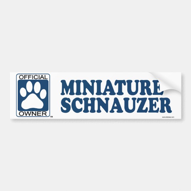 Miniature Schnauzer Blue Bumper Sticker (Front)