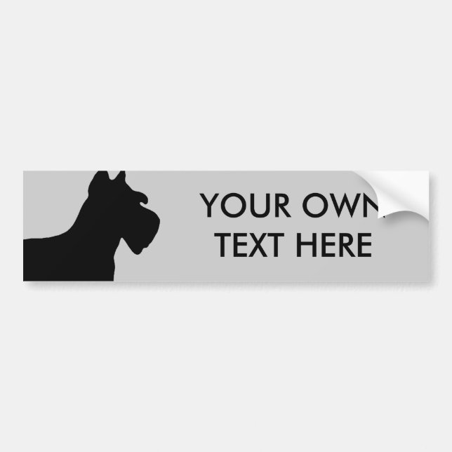 Miniature Schnauzer Bumper Sticker (Front)