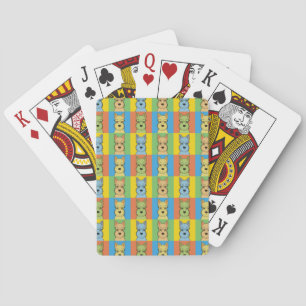 Miniature Schnauzer Cartoon Pop-Art Playing Cards