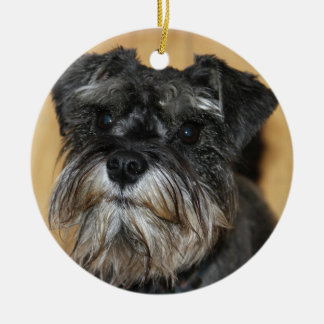 Miniature Schnauzer Ceramic Tree Decoration