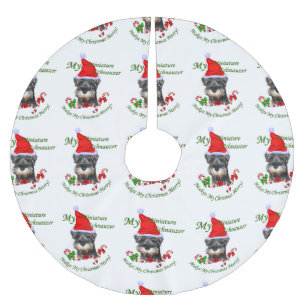 miniature Schnauzer Christmas Brushed Polyester Tree Skirt