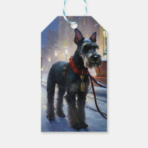 Miniature Schnauzer Christmas Festive Season Gift Tags
