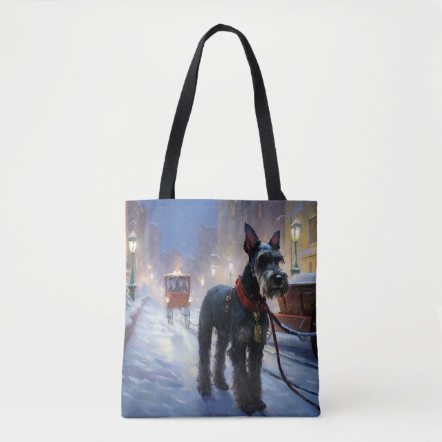 Miniature Schnauzer Christmas Festive Season Tote Bag (Front)
