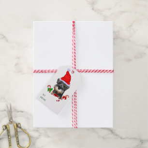 Miniature Schnauzer Christmas Gift Tags