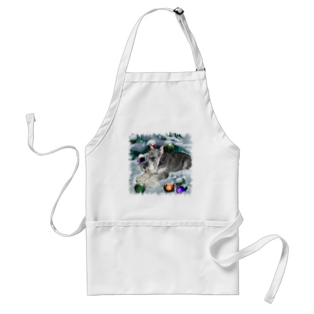 Miniature Schnauzer Christmas Gifts Standard Apron (Front)
