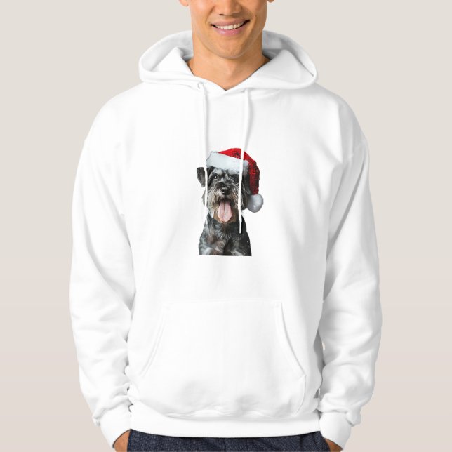 Miniature Schnauzer Christmas  Hoodie (Front)