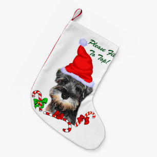 Miniature Schnauzer Christmas Merry Small Christmas Stocking