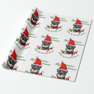 Miniature Schnauzer Christmas Merry Wrapping Paper