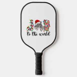 Miniature Schnauzer Christmas Mini Schnauzer Xmas Pickleball Paddle