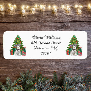 Miniature Schnauzer Christmas Return Address