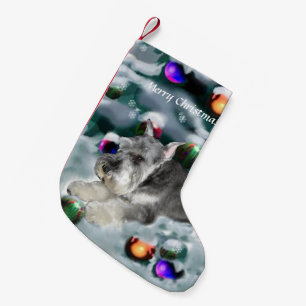 Miniature Schnauzer Christmas Small Christmas Stocking