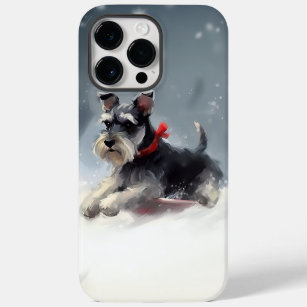 Miniature Schnauzer Christmas snow winter Case-Mate iPhone 14 Pro Max Case