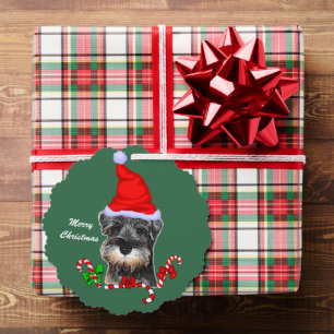 Miniature Schnauzer Christmas Tree Decoration Card