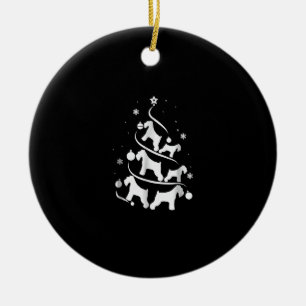 miniature schnauzer christmas tree dog lover ceramic tree decoration