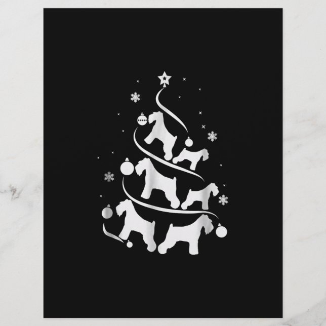 miniature schnauzer  christmas tree dog lover custom letterhead (Front)