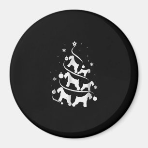 miniature schnauzer christmas tree dog lover magnet