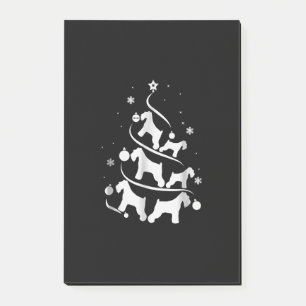miniature schnauzer christmas tree dog lover post-it notes