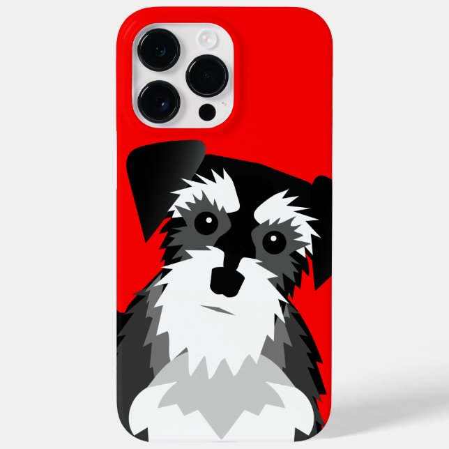 Miniature Schnauzer Custom Background Colour Case-Mate iPhone Case (Back)
