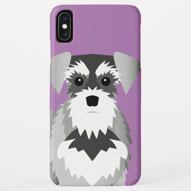 Miniature Schnauzer Custom Background Colour Case-Mate iPhone Case (Back)