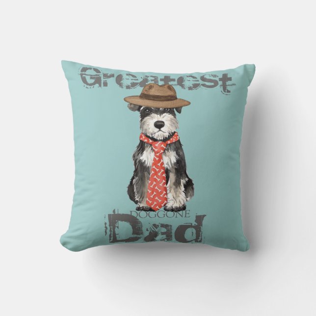 Miniature Schnauzer Dad Cushion (Front)