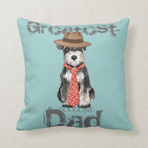 Miniature Schnauzer Dad Cushion