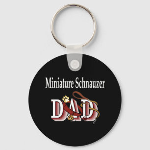 miniature schnauzer dad Keychain
