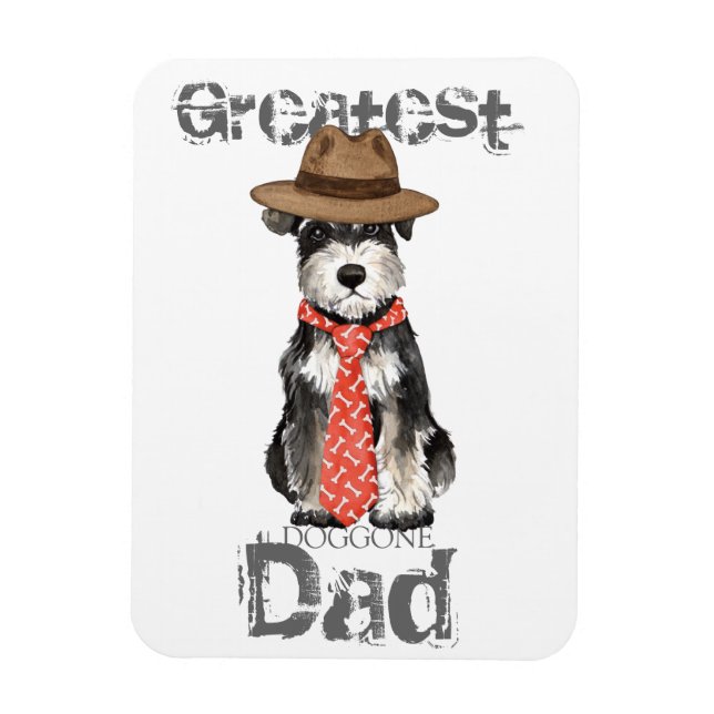 Miniature Schnauzer Dad Magnet (Vertical)