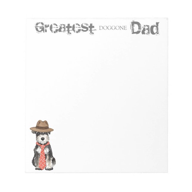 Miniature Schnauzer Dad Notepad (Front)