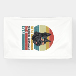Miniature Schnauzer Dad Vintage Patriotic Shirt De Banner