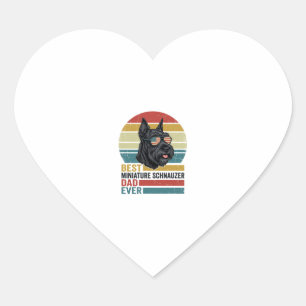 Miniature Schnauzer Dad Vintage Patriotic Shirt De Heart Sticker