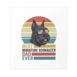 Miniature Schnauzer Dad Vintage Patriotic Shirt De Notepad