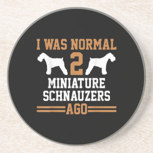 Miniature Schnauzer Dog 2 Two Dog Trainer School Coaster