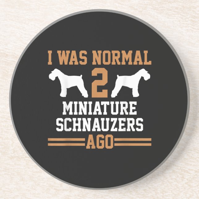 Miniature Schnauzer Dog 2 Two Dog Trainer School Coaster (Front)
