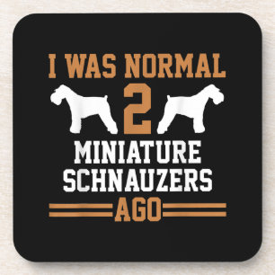 Miniature Schnauzer Dog 2 Two Dog Trainer School Coaster