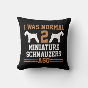 Miniature Schnauzer Dog 2 Two Dog Trainer School Cushion