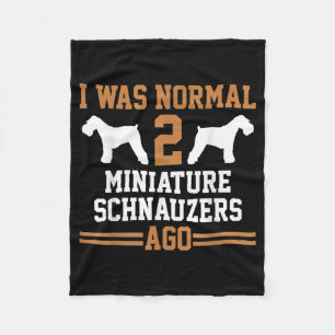 Miniature Schnauzer Dog 2 Two Dog Trainer School Fleece Blanket